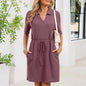 Vestido verano mujer cuello en V